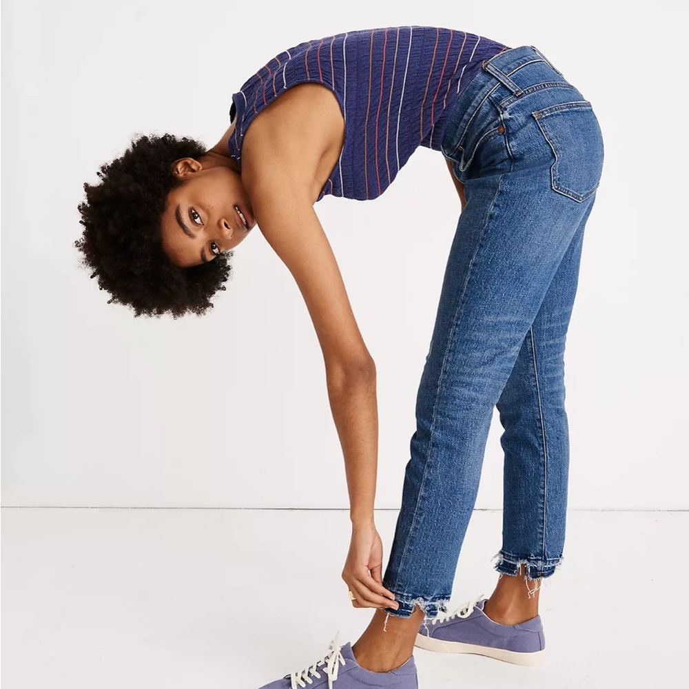 Madewell The High-Rise Slim Boyjean in Melbourne Wash 23